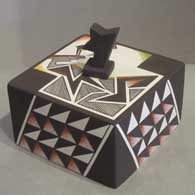 Lidded ceramic box by Charmae Natseway Lidded ceramic box