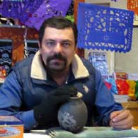 Hector Javier Martinez at work Hector Javier Martinez taking a break for a second to look at the camera