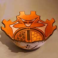 Polychrome traditional Zuni bowl by Randy Nahohai