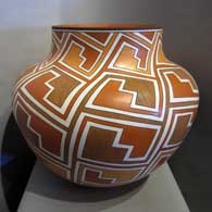 Geometric design on a polychrome jar