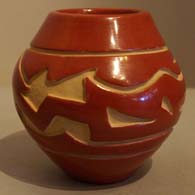 Polychrome pot by Stella Chavarria