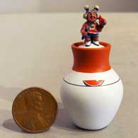 Polychrome miniature lidded jar