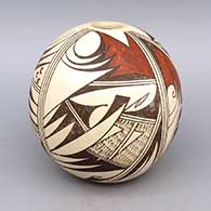 Polychrome jar with geometric design
 by Marianne Navasie of Hopi