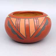 Polychrome bowl with geometric design
 by Frances Salazar of Santa Clara