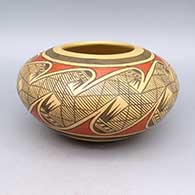 Polychrome jar with geometric design
 by Fannie Nampeyo of Hopi