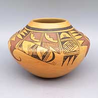 Polychrome jar with a geometric design
 by Dawn Navasie of Hopi