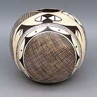Polychrome jar with turtle, fine line and geometric design
 by Sylvia Naha of Hopi