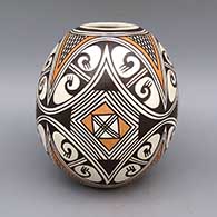 Polychrome jar with geometric design
 by Helen Naha of Hopi