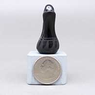 Miniatureblack-on-blackweddingvasewithapaintedfeatherringgeometricdesign, click or tap to see a larger version