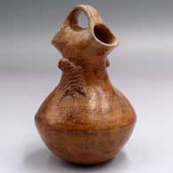 Small brown wedding vase with horned toad appliques
 by Unknown of Dineh