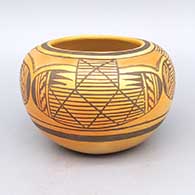 Polychrome jar with geometric design and fire cloud
 by Elva Nampeyo of Hopi