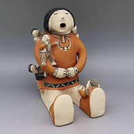 Polychrome storyteller with six children
 by George Cordero of Cochiti