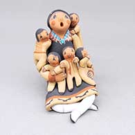 Small polychrome storyteller with six children
 by Mary Lucero of Jemez