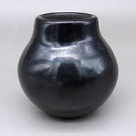 Small black polished jar
 by Adelphia Martinez of San Ildefonso