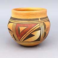 Polychrome jar with geometric design and fire clouds
 by Anita Polacca of Hopi