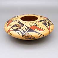 Polychrome jar with fire clouds and a four-panel geometric design
 by Dee Setalla of Hopi