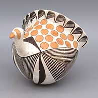 Polychrome turkey figure
 by Lucy Lewis of Acoma