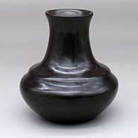 A black double-shouldered water jar
 by Greg Garcia of Santa Clara