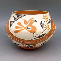 Polychrome jar with bird, flower, and geometric design
 by Rose Chino Garcia of Acoma