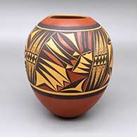 Polychrome jar with a four-panel geometric design
 by Steve Lucas of Hopi