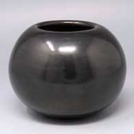 Plain polished black jar
 by Unknown of San Ildefonso
