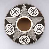 Black and white jar with geometric design
 by Rainy Naha of Hopi