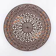 Polychrome plate with geometric design
 by Amanda Lucario of Acoma