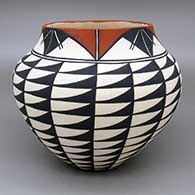 Polychrome jar with a geometric design
 by Cletus Victorino of Acoma