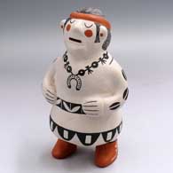Standing woman figure with a simple dress and necklace
 by Ivan Lewis of Cochiti
