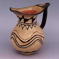 Polychrome pitcher with a stippled and geometric design
 by Unknown of Cochiti
