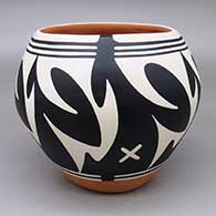 Polychrome jar with a geometric design
 by Jeff Suina of Cochiti