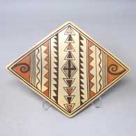 Polychrome diamond tile with geometric design
 by Darlene Nampeyo of Hopi