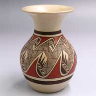 Polychrome jar with a flared opening and a migration pattern design
 by Tonita Nampeyo of Hopi