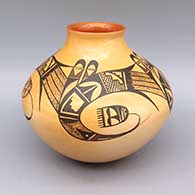 Polychrome jar with geometric design and fire clouds
 by White Swann of Hopi