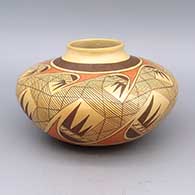 Polychrome jar with geometric design and fire clouds
 by Neva Nampeyo of Hopi
