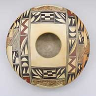 Polychrome jar with a geometric design and fire clouds
 by Stella Huma of Hopi