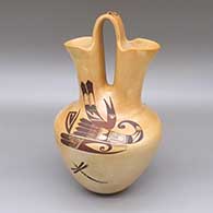 Polychrome wedding vase with fire clouds and a painted dragonfly and geometric design
 by Fawn Navasie of Hopi
