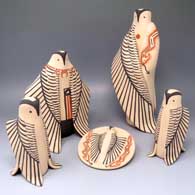 Owl nativity set with 5 pieces
 by Loren Wallowing Bull of Jemez