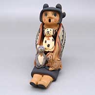 Polychrome storyteller with two dogs and a cat
 by Chrislyn Fragua of Jemez