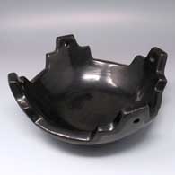 Polished black prayer bowl
 by Mela Youngblood of Santa Clara