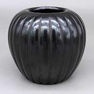 Black melon jar with twenty-four ribs
 by Alvin Baca of Santa Clara
