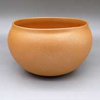 Large micaceous gold bowl
 by Clarence Cruz of Ohkay Owingeh