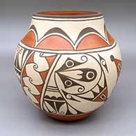 Polychrome jar with a geometric design
 by Marcellus Medina of Zia
