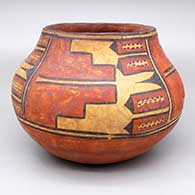 Polychrome jar with a four-panel kiva step and geometric design
 by Unknown of Zia