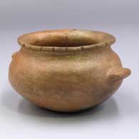 A lidded golden micaceous sugar bowl with fire clouds