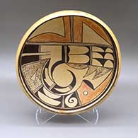 Polychrome bowl with fire clouds and a geometric design
 by Unknown of Hopi