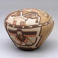 Flight in Harmony design on a polychrome seed pot
 by Lawrence Namoki of Hopi
