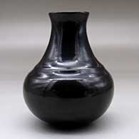 A plain polished black double shouldered water jar, click or tap to see a larger version