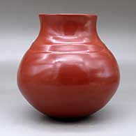 A plain red double-shouldered water jar, click or tap to see a larger version