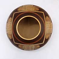 Polychrome jar with geometric design, click or tap to see a larger version